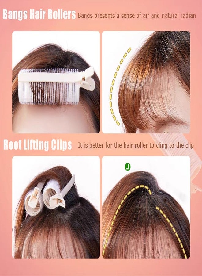 Ouliget 2 in 1 Bangs Hair Rollers with Clip Hair Styling Clips Set,Volumizing Clips Root Lifting,Portable Bangs Curler DIY Volume Clip for Fluffy Hairstyles,4 PCS - Image 2
